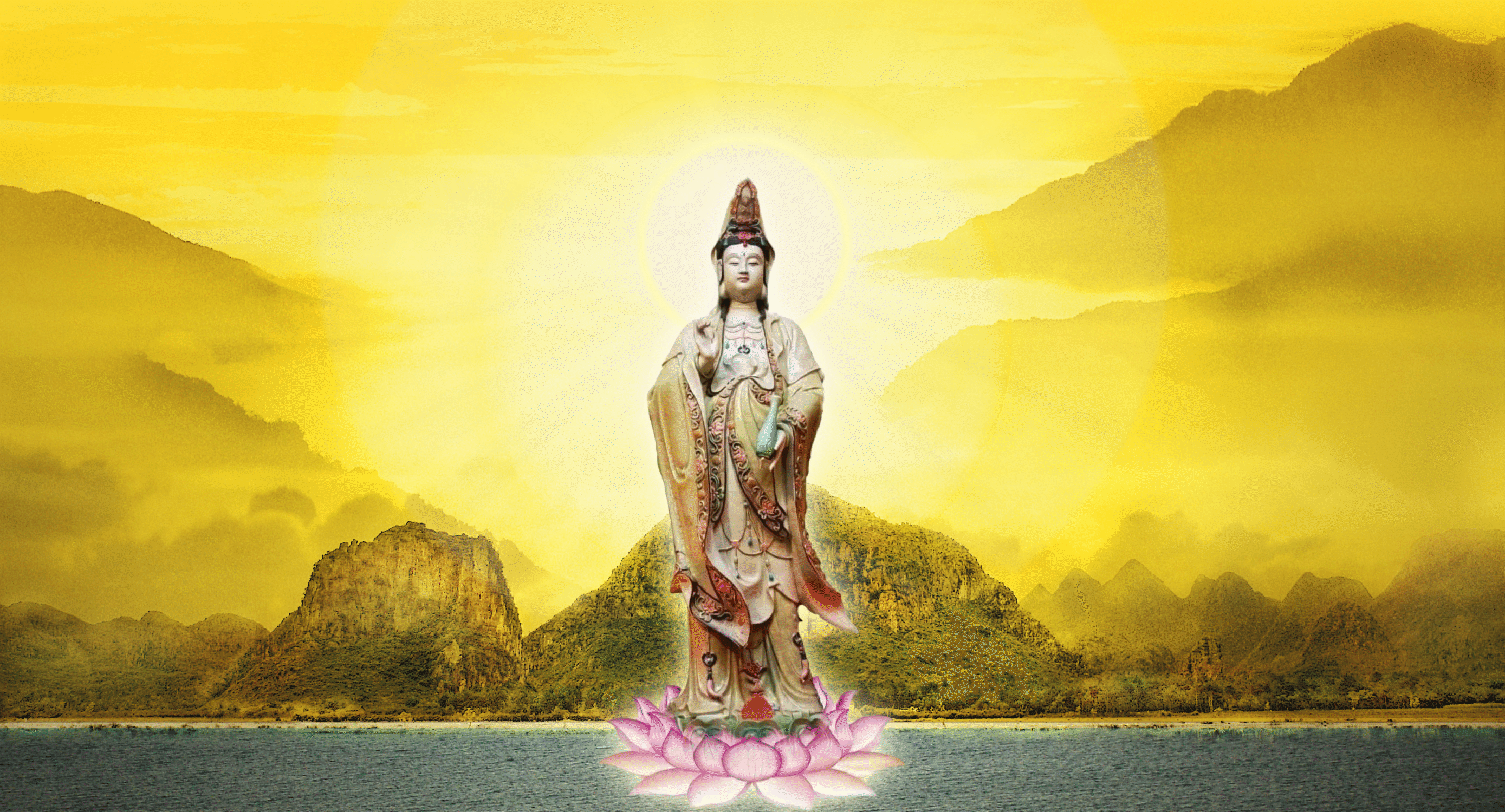 黄色山水画观世音菩萨com.gif