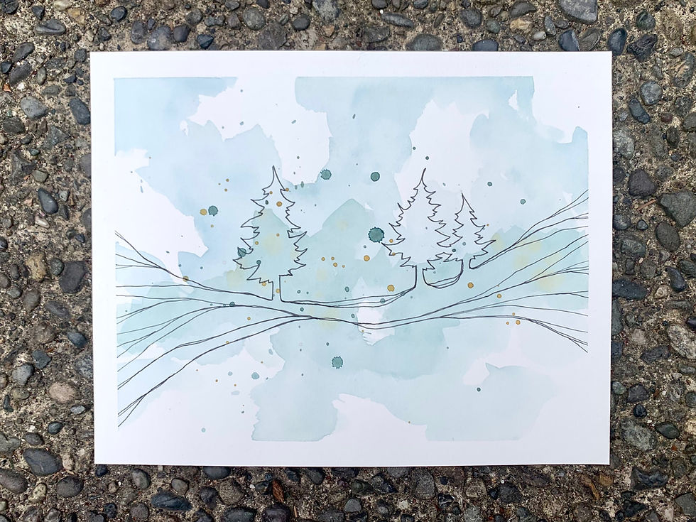 Thumbnail: Abstract Evergreens, 8x10