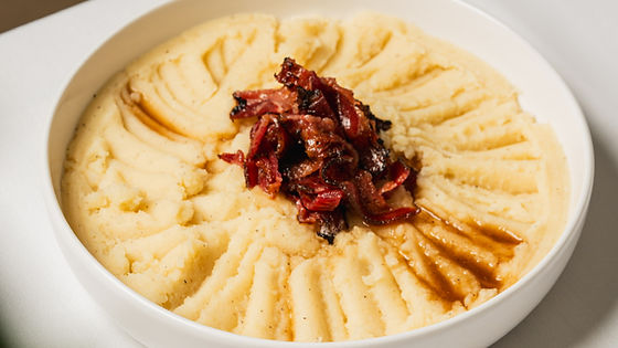 Truffle Mashed Potatoes with Bacon Bits