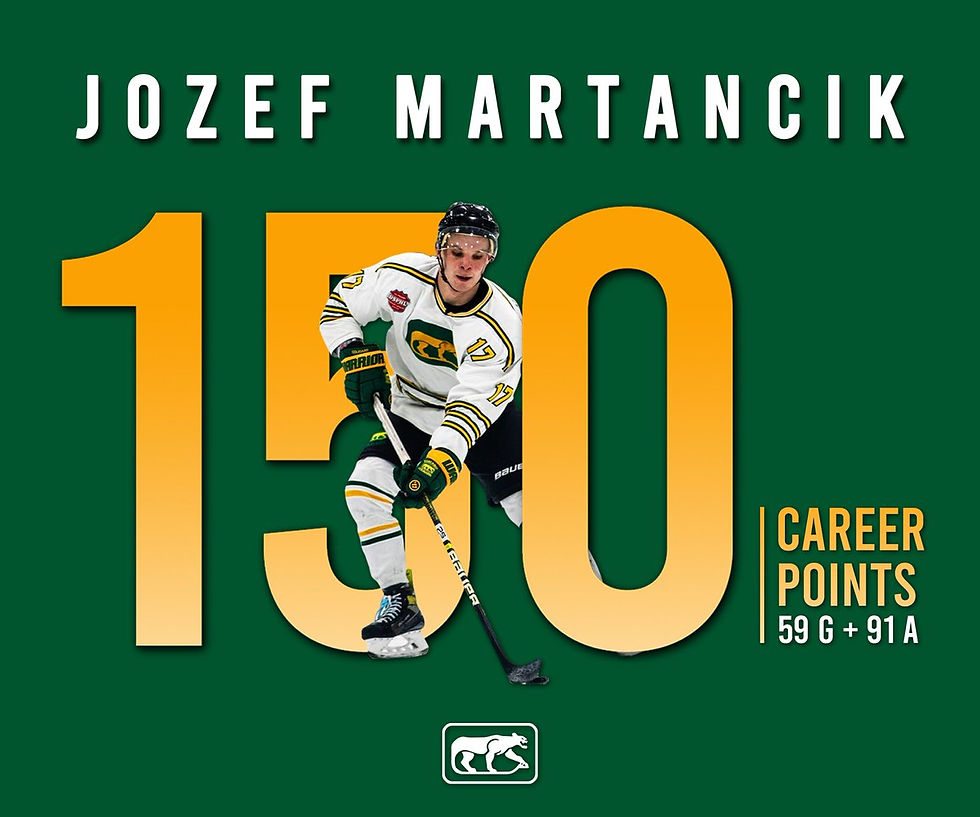 Congrats Jozef Martancik 150 Career Junior Points