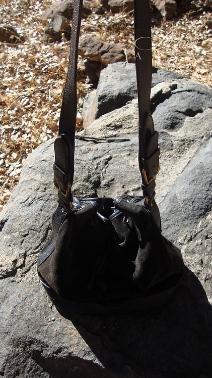 Osprey London Suede Leather Bucket Bag