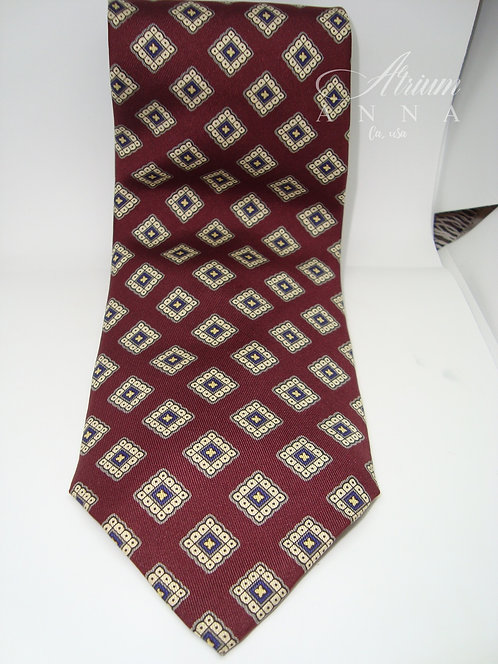 Robert Talbott For Nordstrom Hand Sewn Red Wine Silk Vintage 80s Tie