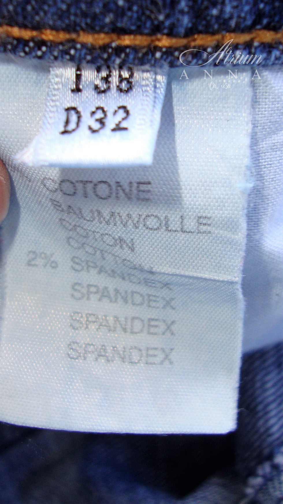 Thumbnail: Blumarine Italy 16062 Straigh Leg Crystals/Rhinestones Blue Jeans, I38