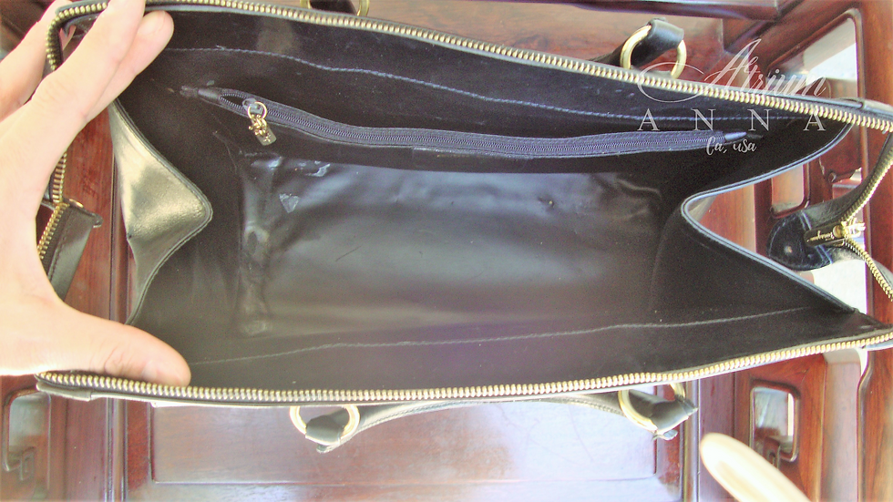 Thumbnail: Salvatore Ferragamo Black Vintage 70s Leather Doctors Bag Tote