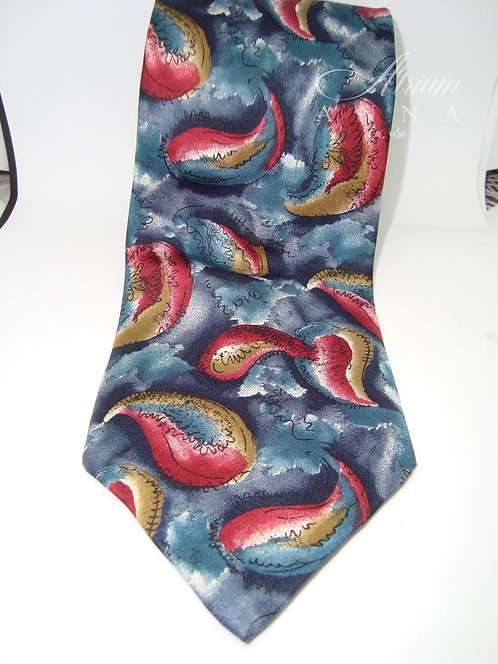 Debenhams Classics Colorful Silk Vintage 80s Tie
