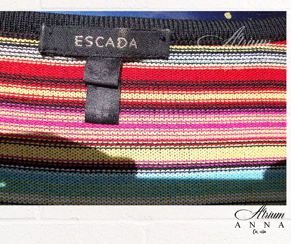 Thumbnail: Escada 80s Rayon and Viscose Multicolor Cardigan. 36