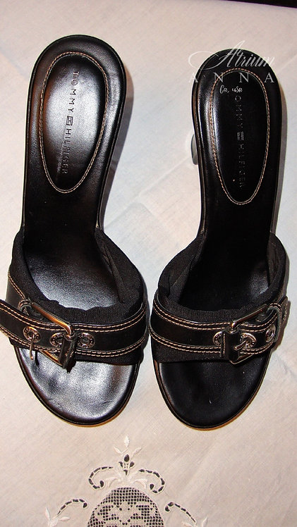 Tommy Hilfiger 90s Vintage 'Ginger' Black Wedges, 9M