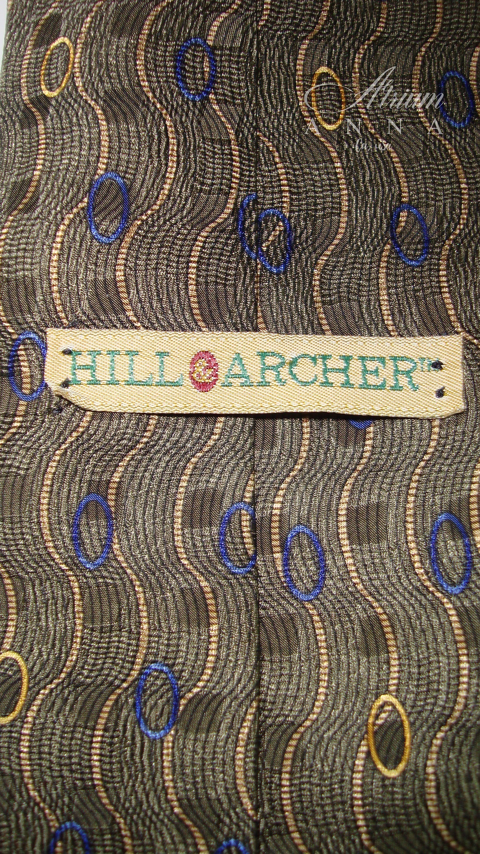 Thumbnail: Hill & Archer 100% Silk USA made Vintage Tie