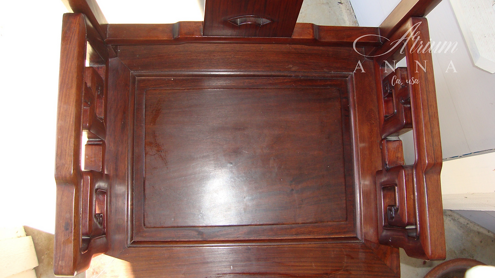 Thumbnail: A Set of Four huanghuali Qing-Style Armchairs