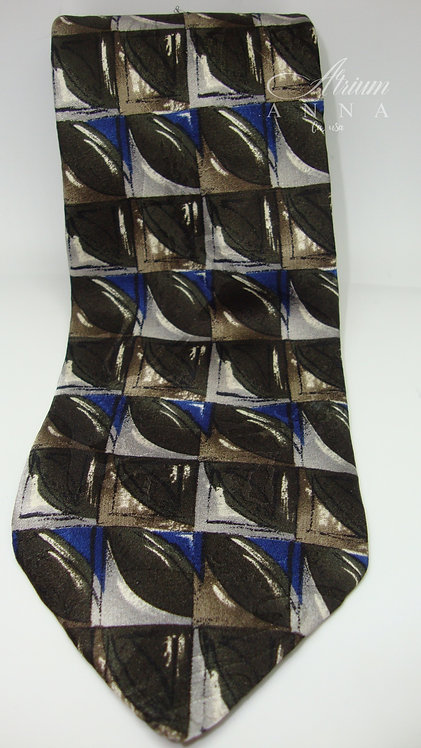 Daniel Hechter Imported Silk USA Made Leaves Pattern Vintage 80s Tie
