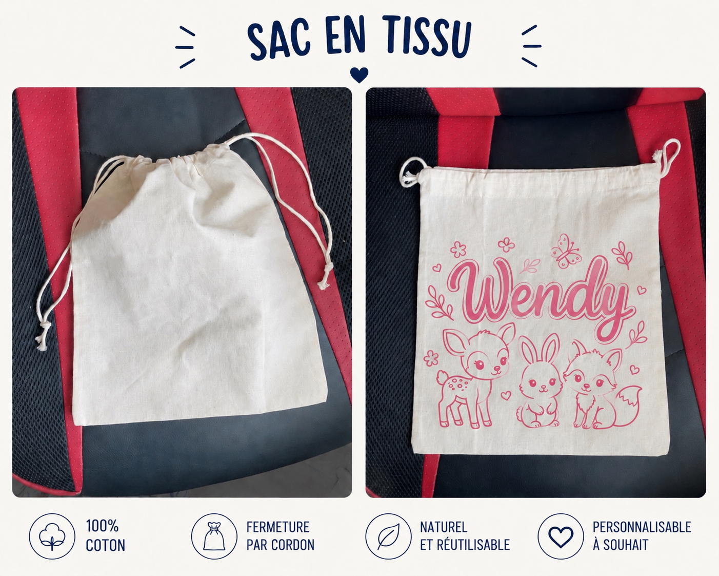 Sac en tissu personnalisé