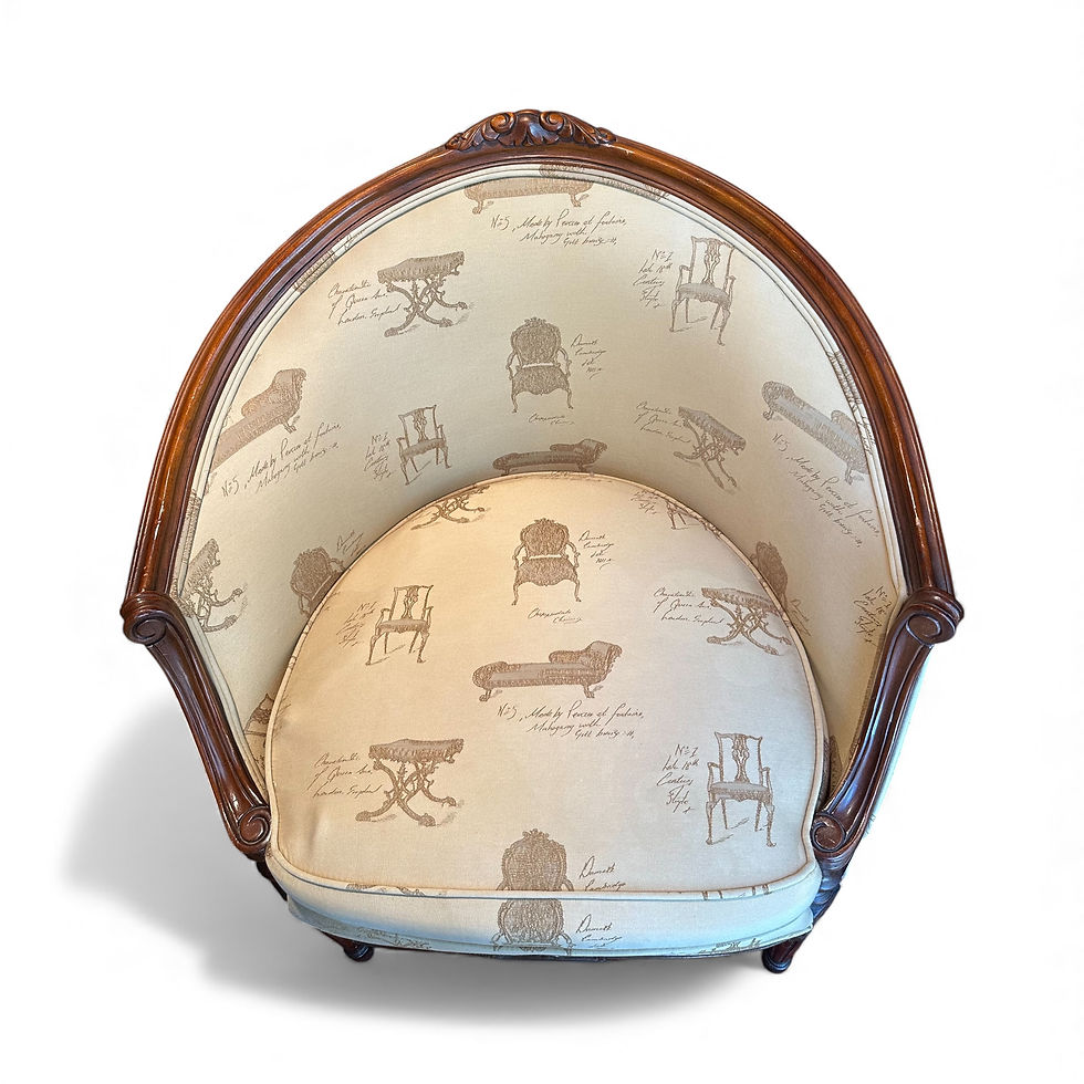 Thumbnail: French Louis XVI Style Bergere Armchair.