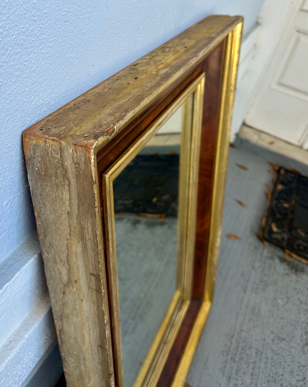Thumbnail: Early 19th Century American Empire Mahogany and Gilt Ogee Wall Mirror.