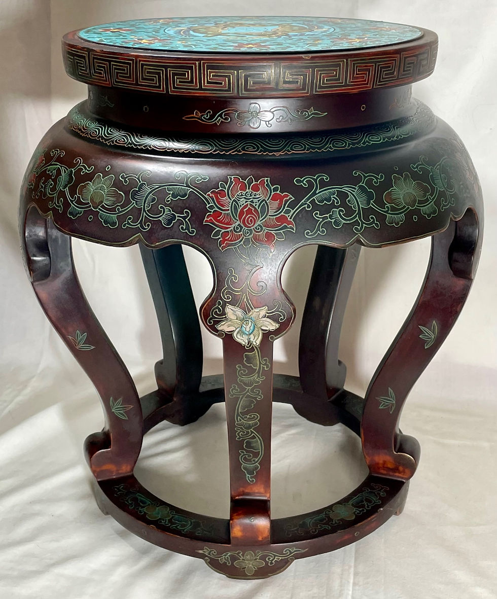 Thumbnail: Vintage Chinese Cloisonne Chinoiserie Plant Stand Jardiniere