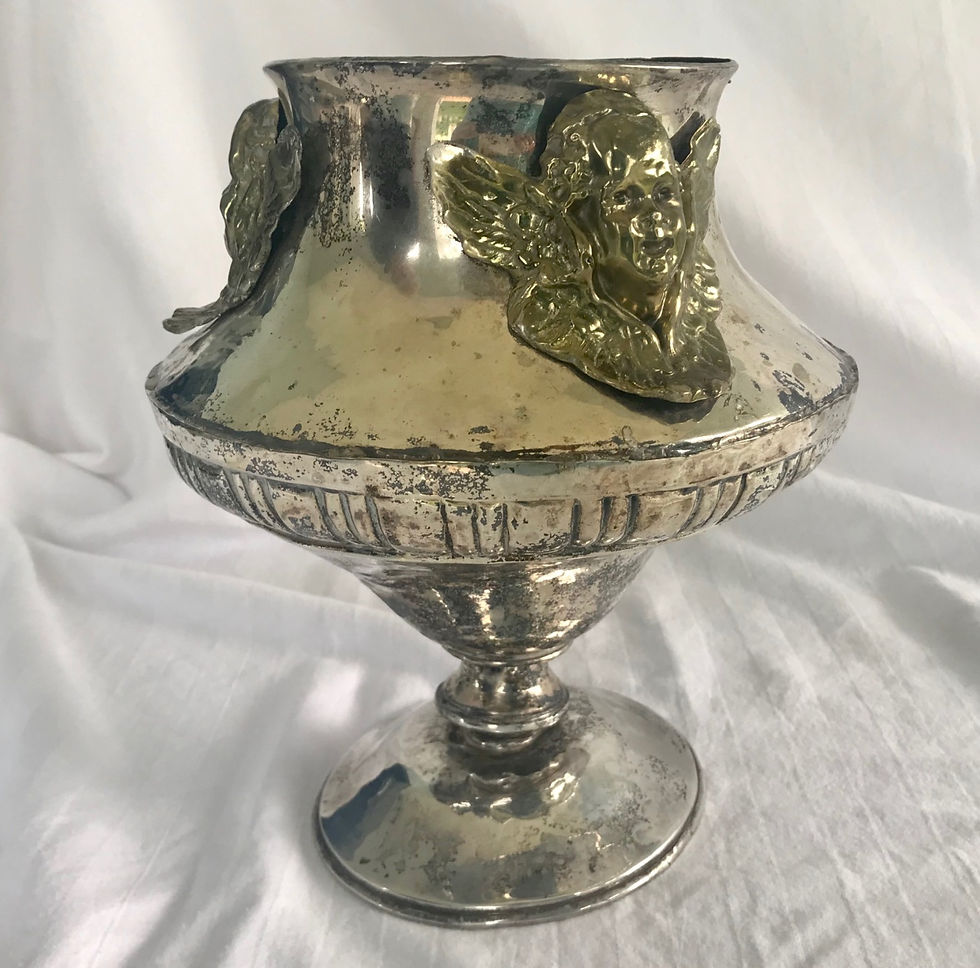 Thumbnail: 18th C. Baroque Liturgical Vessel, Open Ciborium, Sanctuary Lamp, Aspersoria.