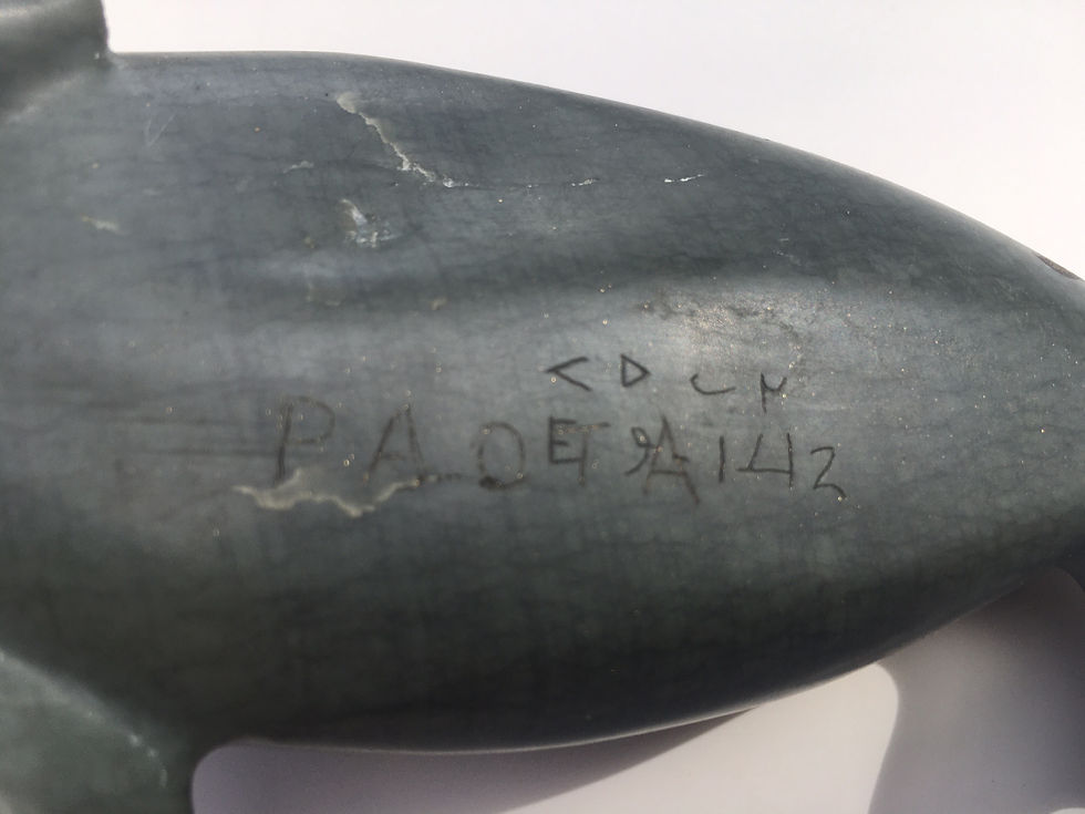 Thumbnail: Inuit Stone Seal Sculpture Carving by Pauta Saila (1916 - 2009)