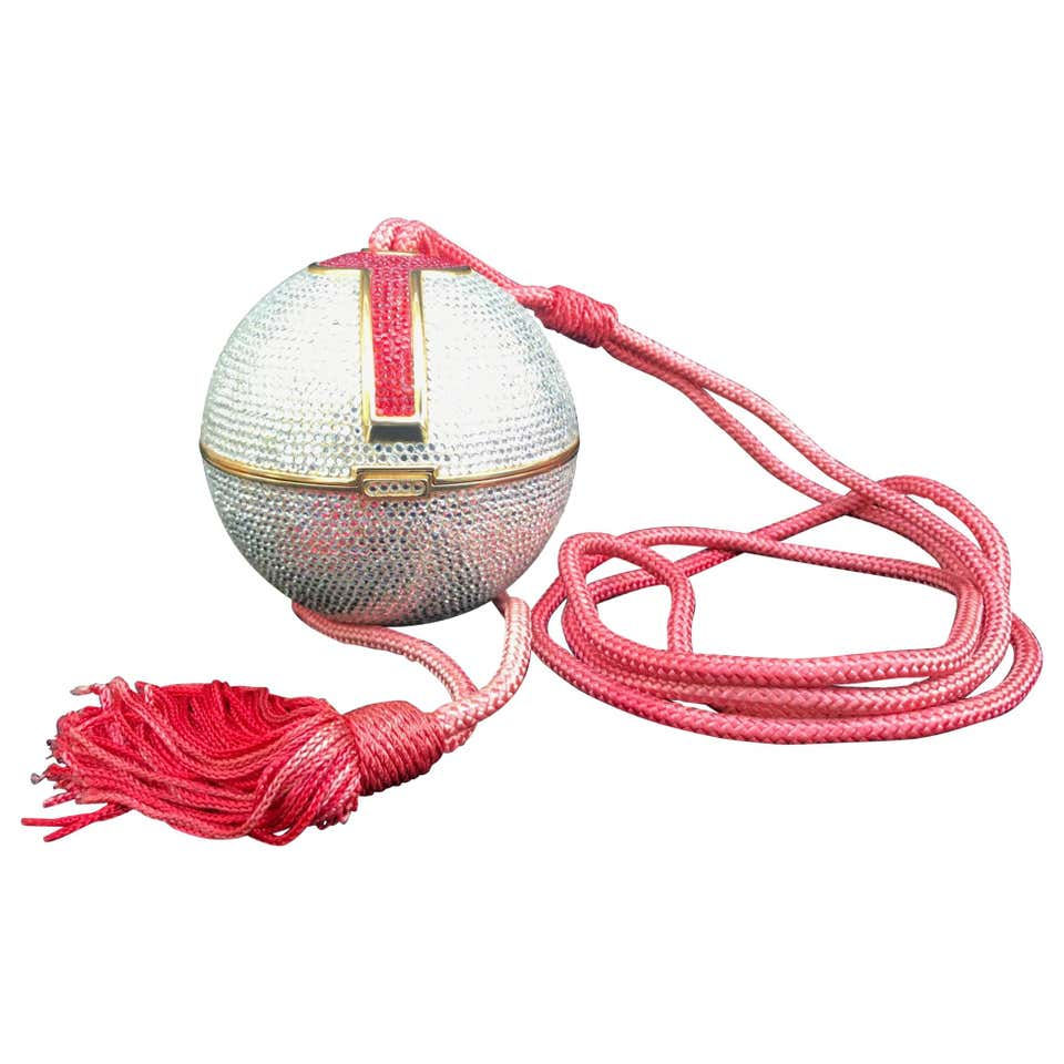 Vintage Judith Leiber Mirrored Crystal Ball Minaudiere, Evening Bag