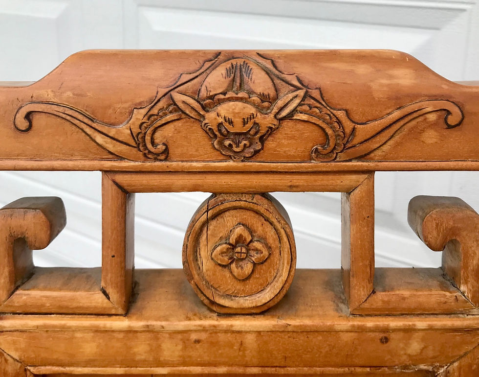 Thumbnail: 3-Piece Set of Qing Dynasty Armchairs and Table, Early 19th Century