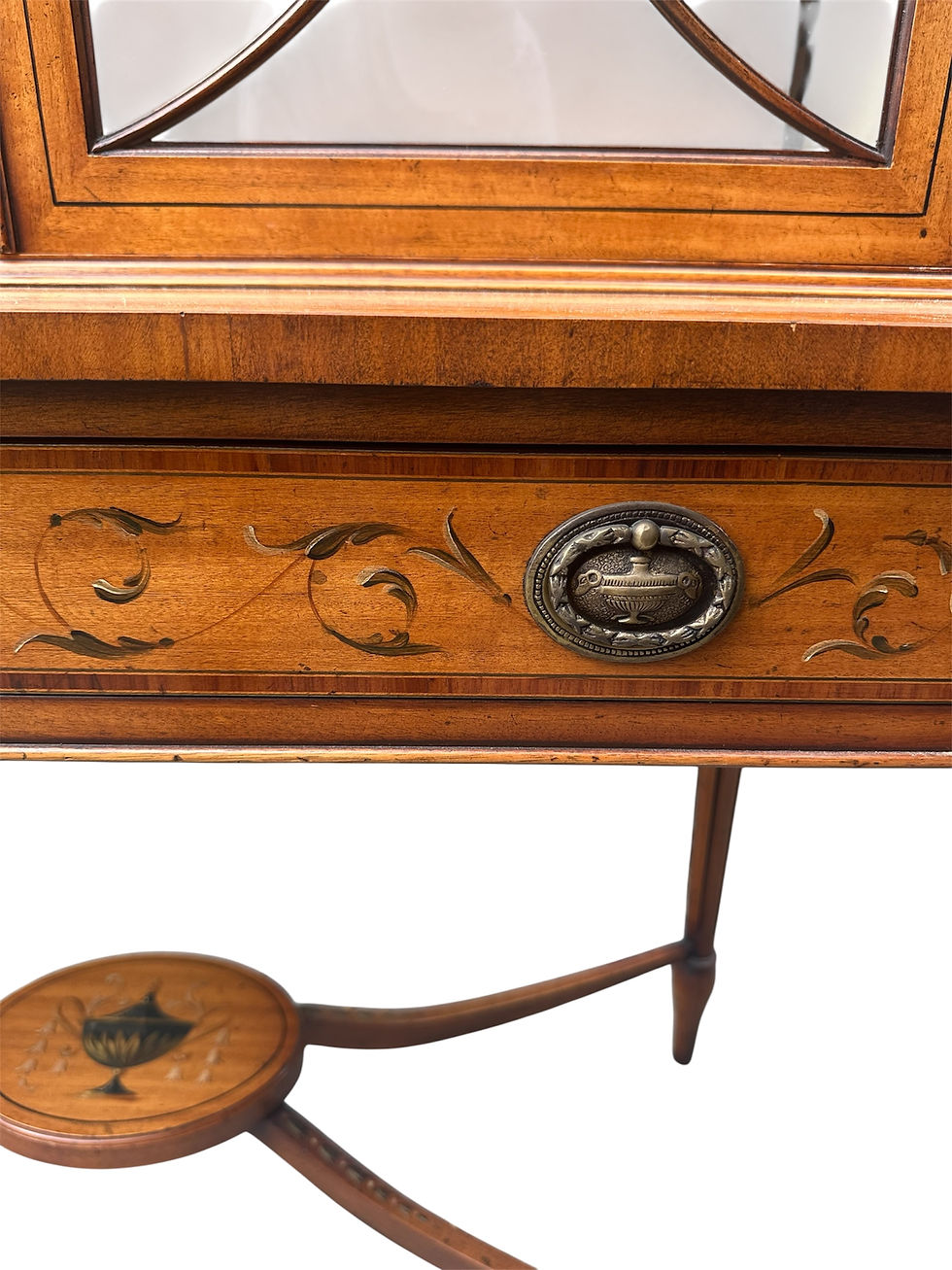 Thumbnail: Vintage Adams Style Paint Decorated Display China Cabinet
