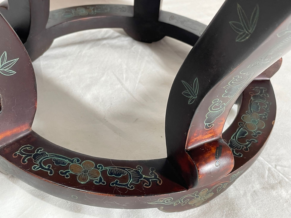 Thumbnail: Vintage Chinese Cloisonne Chinoiserie Plant Stand Jardiniere