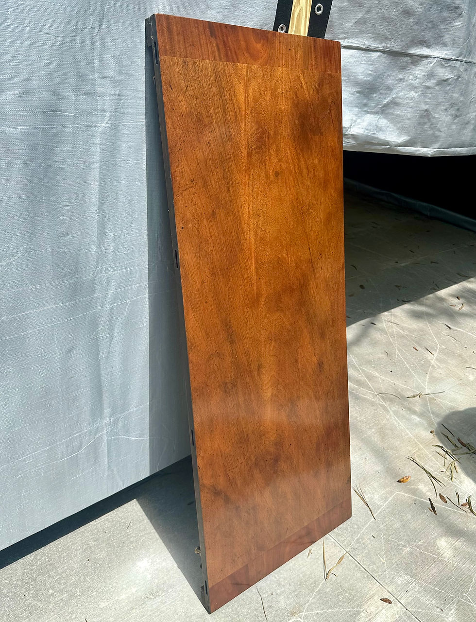 Thumbnail: Large English Georgian Mahogany Triple Pedestal Extension Dining Table