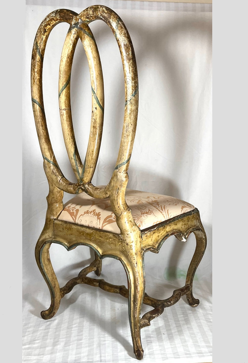 Thumbnail: 18th Century Venetian Polychrome Painted Rococo Side Chair