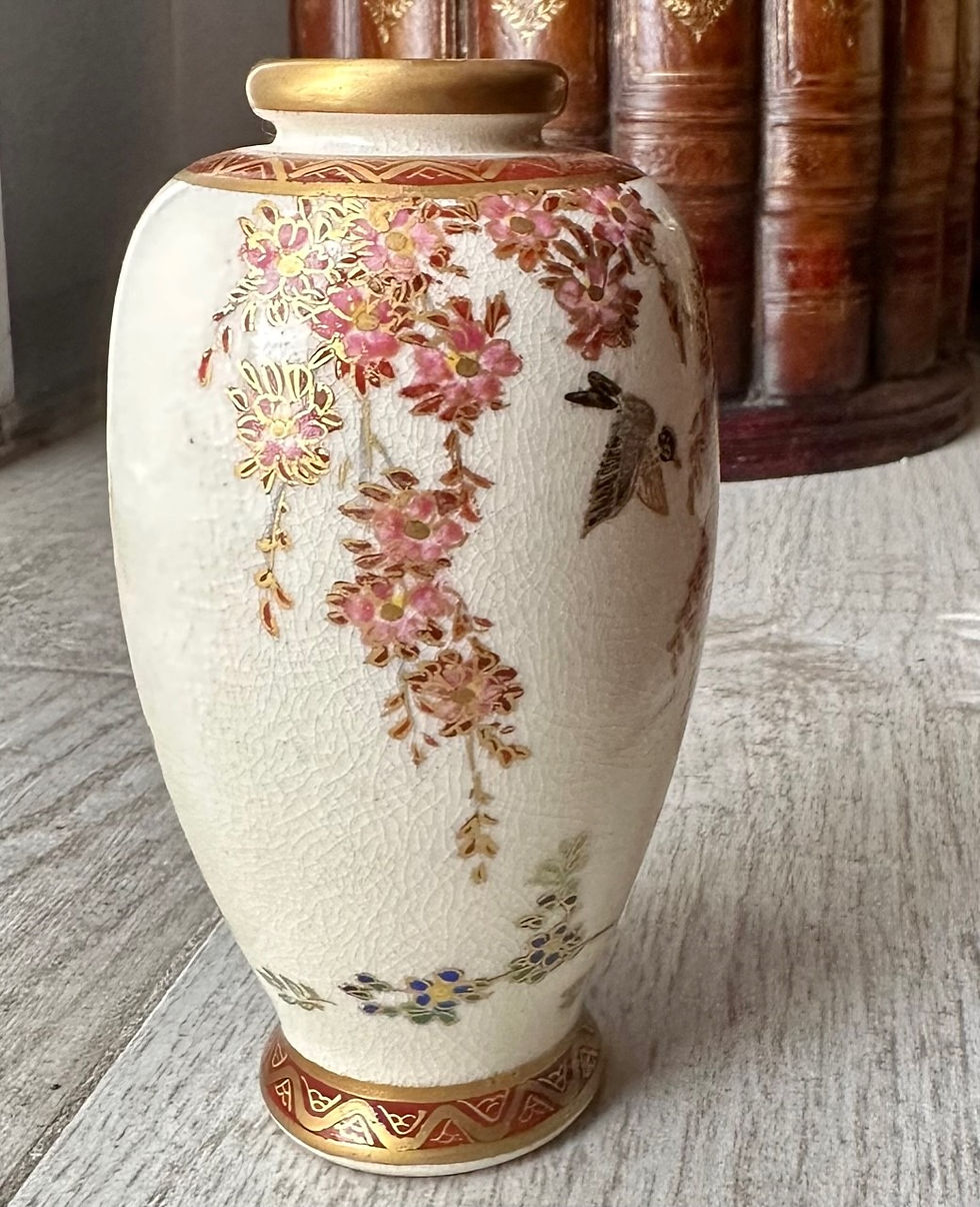 Thumbnail: Meiji Period Diminutive Satsuma Baluster Vase.