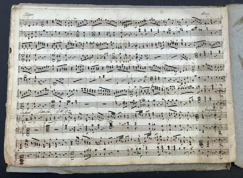 Thumbnail: 18th Century Handwritten Music, Piano Manuscript, Mozart, Pleyel