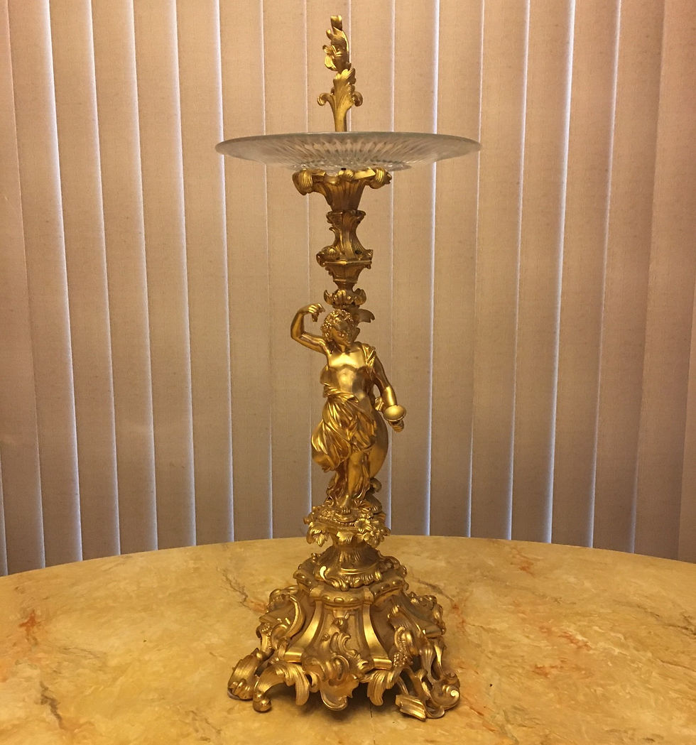 Thumbnail: Large French 19th Century Louis XVI Style Bronze Ormolu Presentoir Centerpiece.