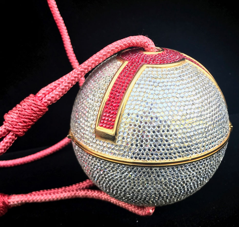 Thumbnail: Vintage Judith Leiber Mirrored Crystal Ball Minaudiere, Evening Bag