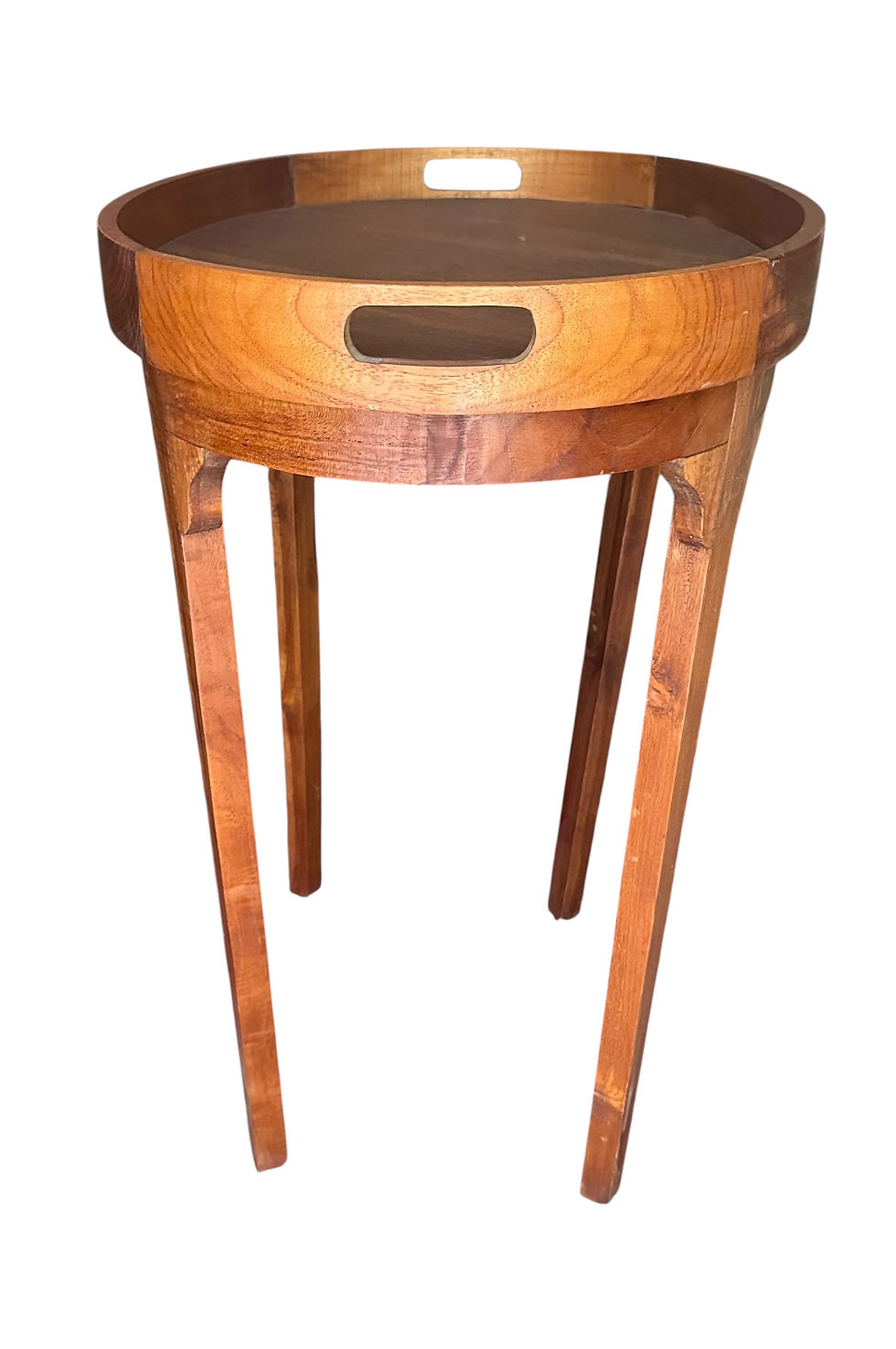 Thumbnail: Vintage Teak Standing Butler Tray Side Table.