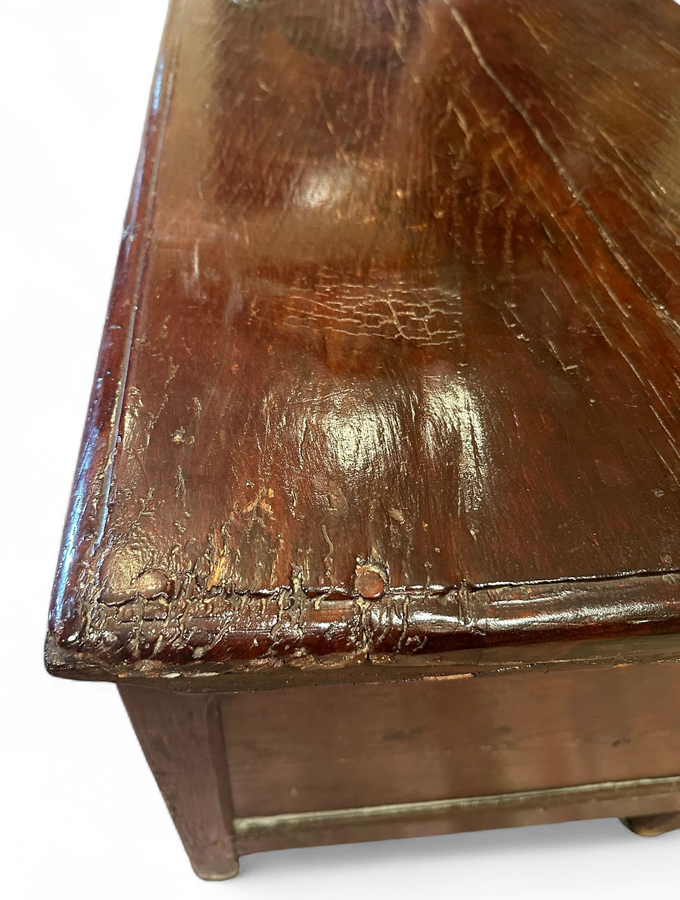 Thumbnail: English Renaissance 17th Century Solid Oak Chest Trunk