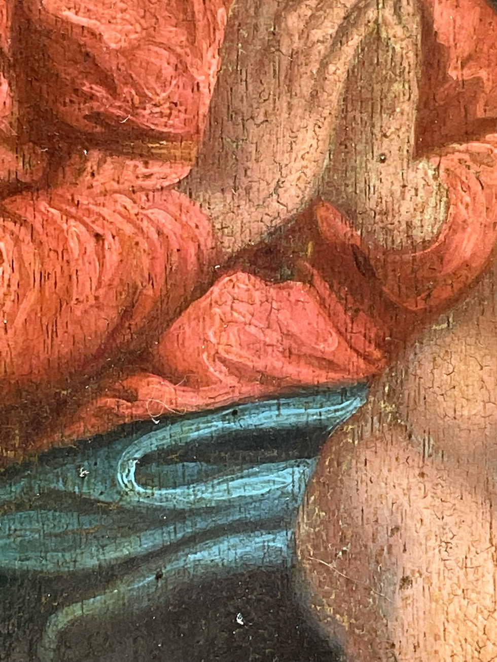 Thumbnail: 17th century Italian old master painting Madonna, Child, St. Anne, John the Bapt