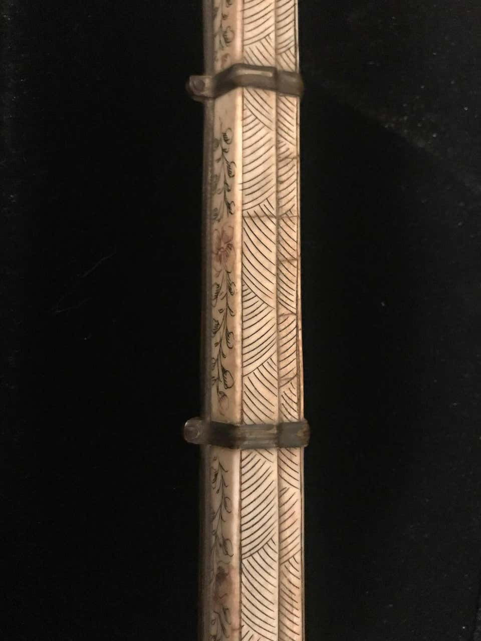Thumbnail: 19th Century High Quality Chinese Trousse Traveling Bone Utensil Set