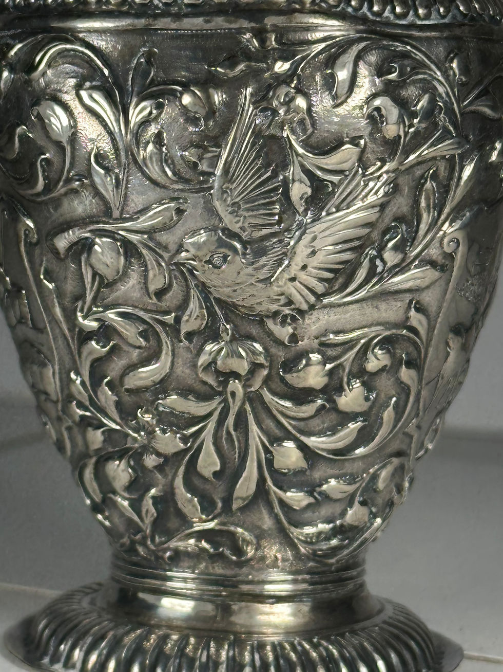 Thumbnail: 19th Century Antique Dutch Silver Repousse Tea Caddy Hallmarked