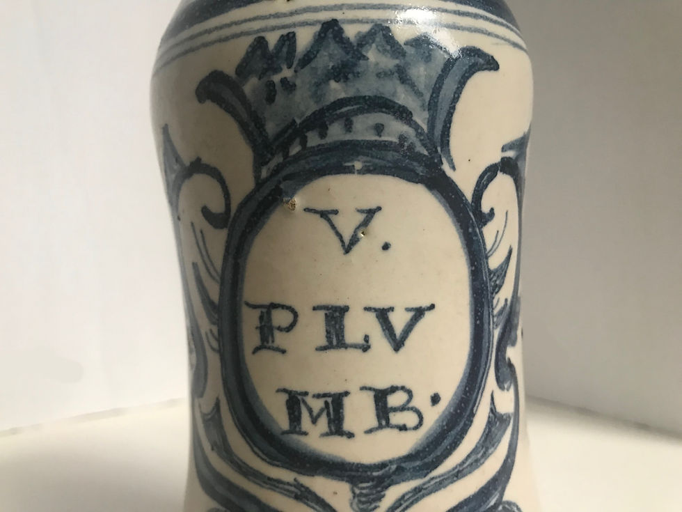 Thumbnail: SOLD -17th Century Italian Majolica Albarello Apothecary Jar