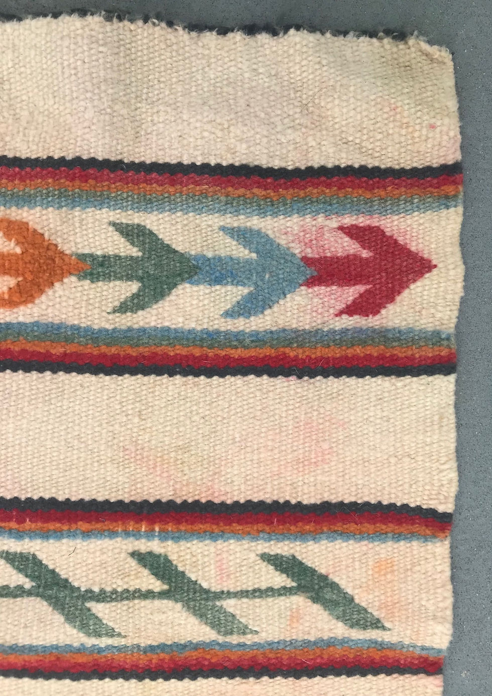 Thumbnail: Antique Navajo Weaving Double Saddle Blanket, Circa 1920.