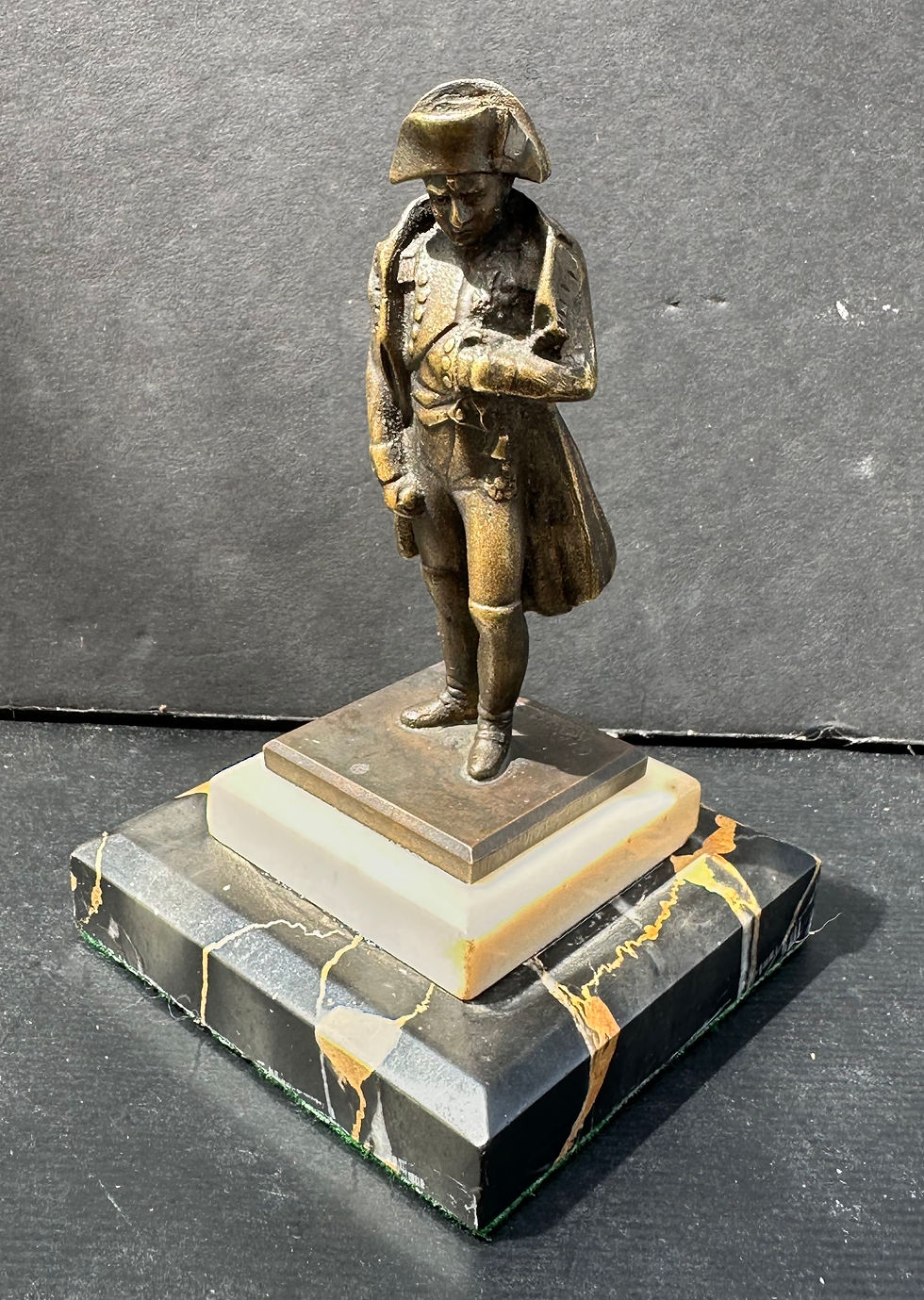 Thumbnail: Austrian Diminutive Bronze Statuette of Napoleon Bonaparte Signed KAUBA
