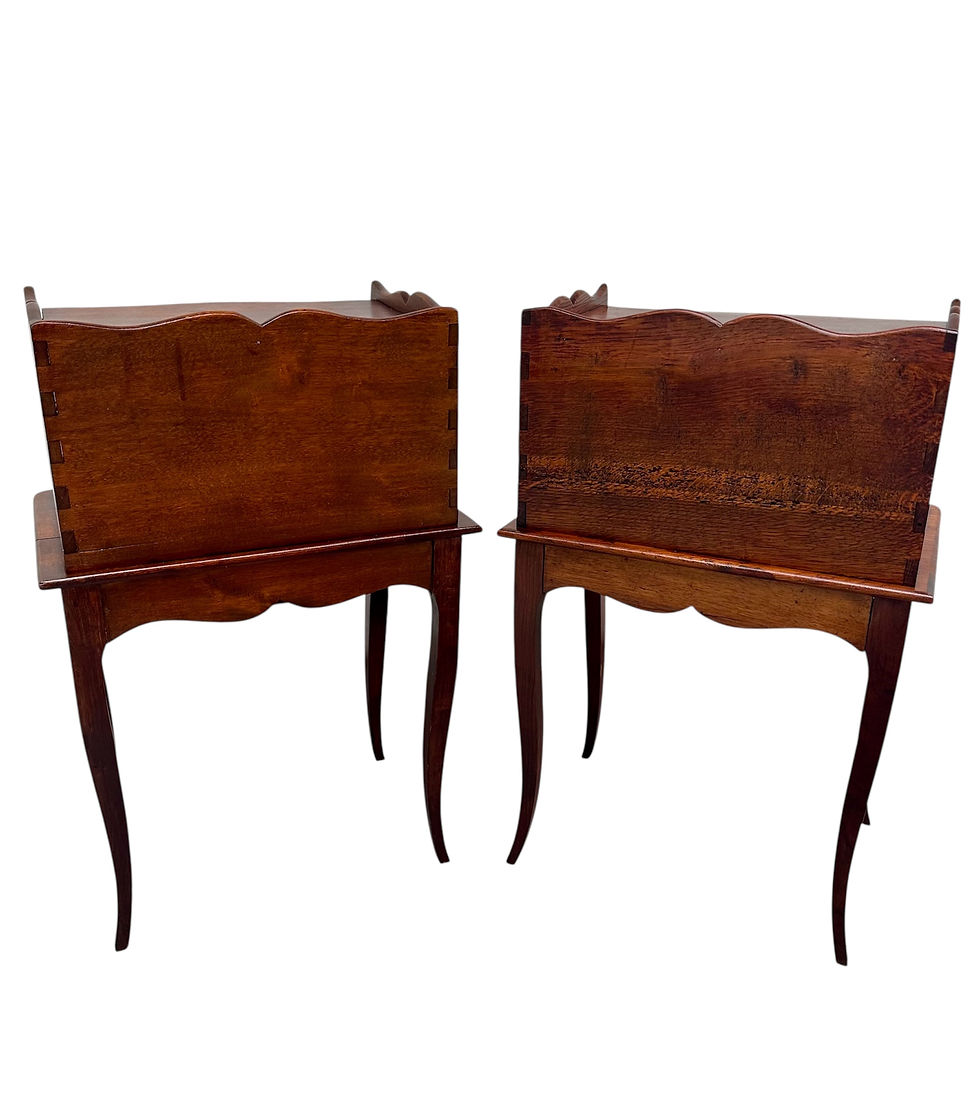 Thumbnail: Near Pair 19th Century Louis XV Style Side Tables Nightstands.