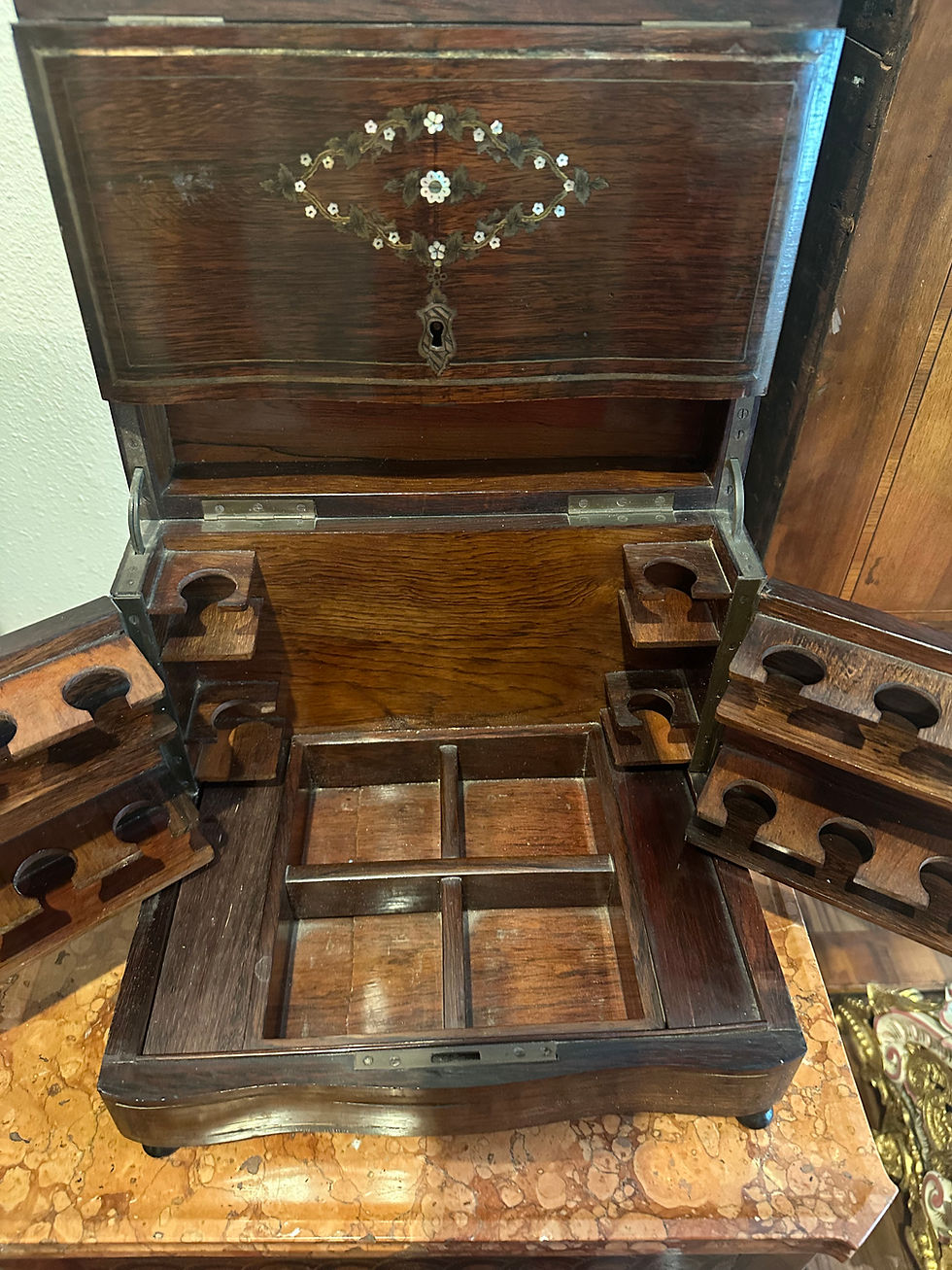 Thumbnail: Antique French Napoleon III Marquetry "Cave à Liqueur" Liquor Cabinet, c. 1860