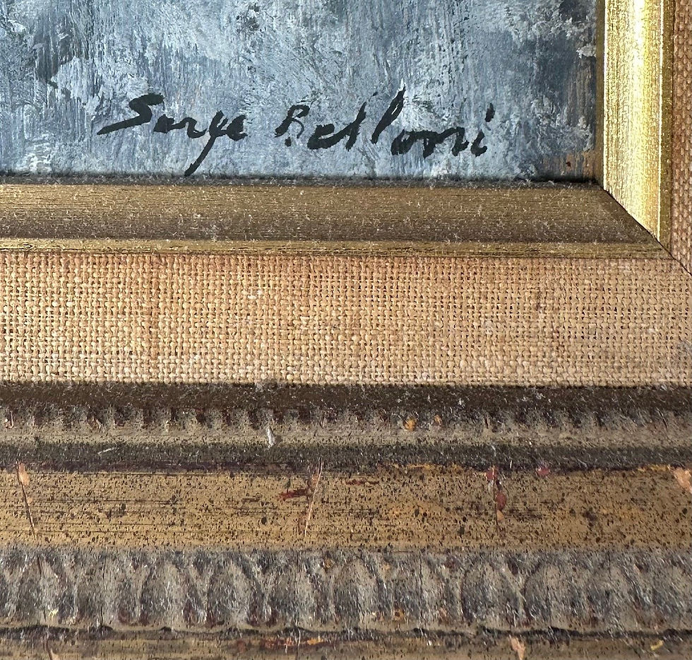 Thumbnail: Original Serge Belloni Parisian Cityscape. Signed Framed Autumn Painting.