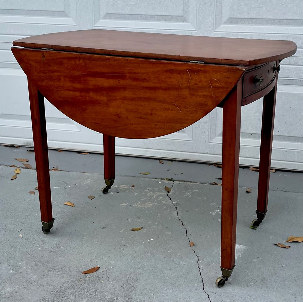 Thumbnail: English Early 19th Century Mahogany Pembroke DropleafTable.