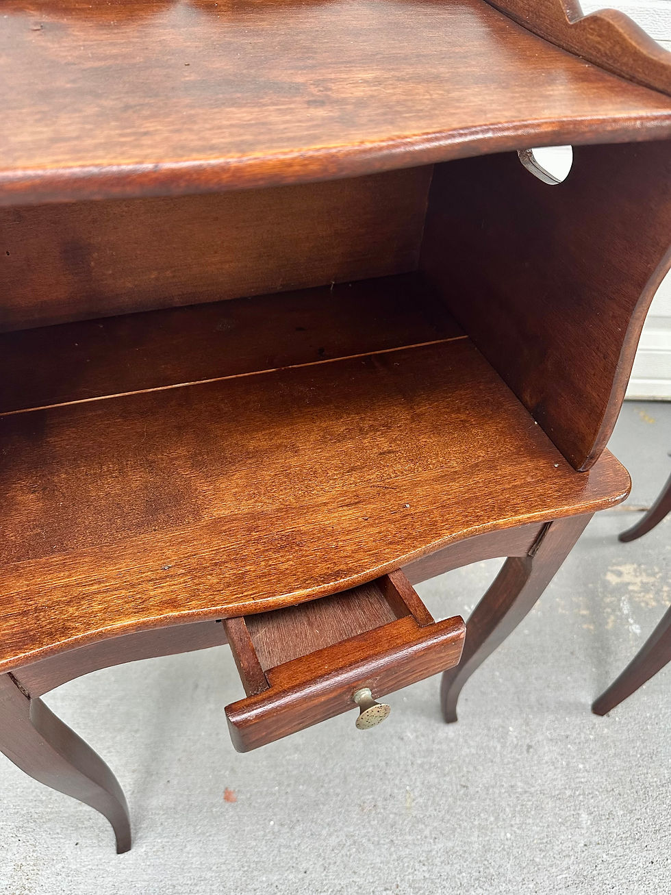Thumbnail: Near Pair 19th Century Louis XV Style Side Tables Nightstands.