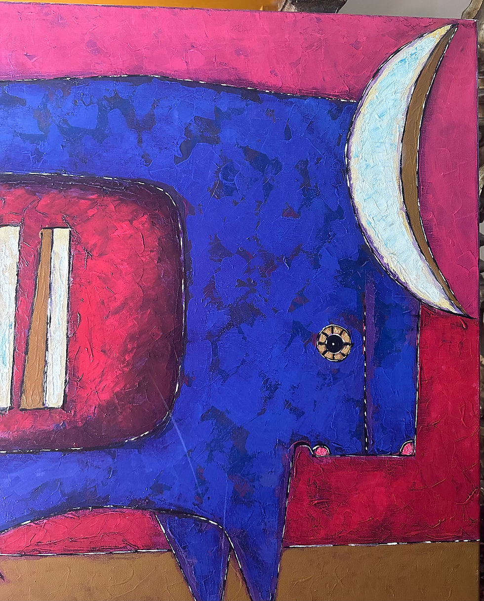 Thumbnail: Large Contemporary Painting by Efron Medina, “Bullfighting”.