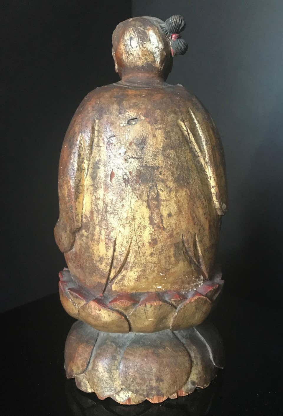 Thumbnail: Mid-19th Century Chinese Wood Carved Daoist Immortal