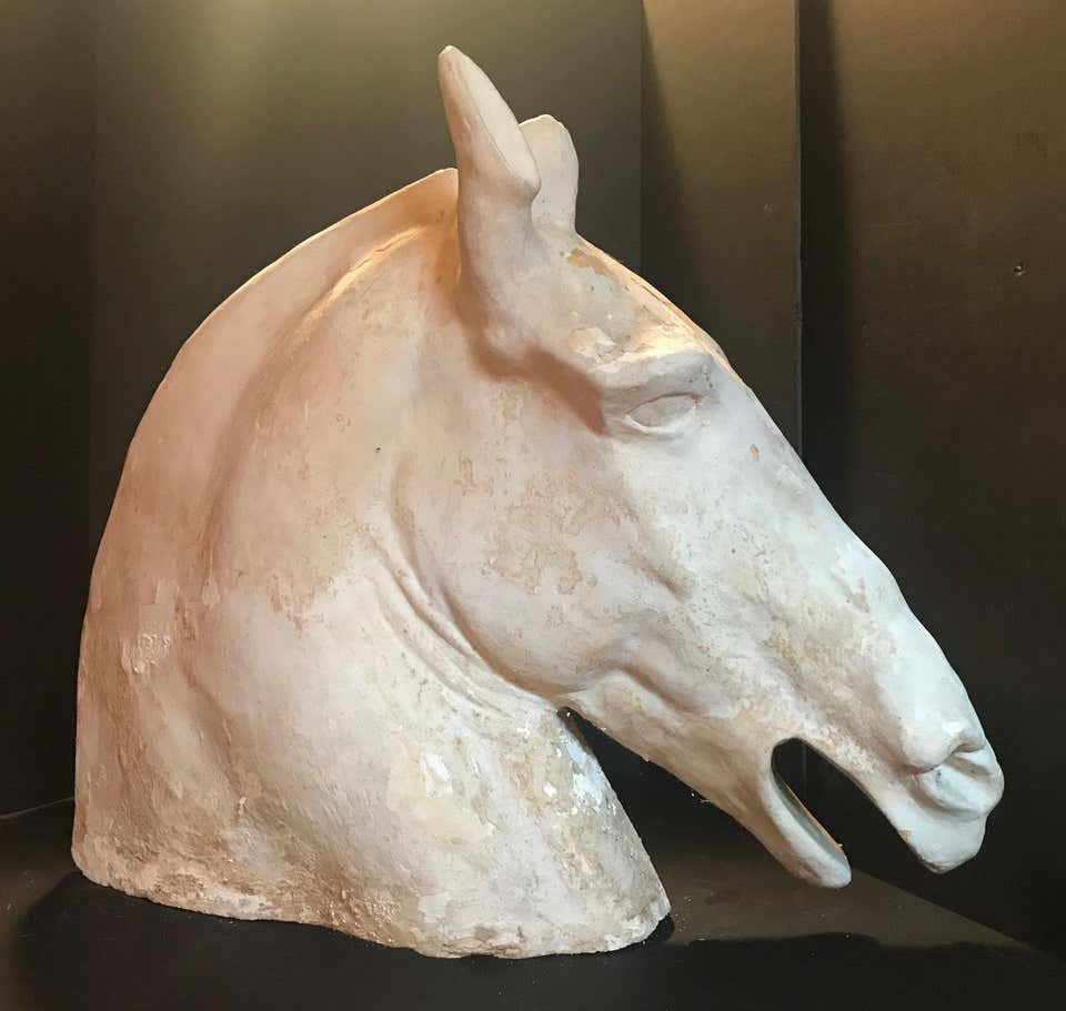 Thumbnail: SOLD -Antique Plaster Cast of the Parthenon Selene Horse Head