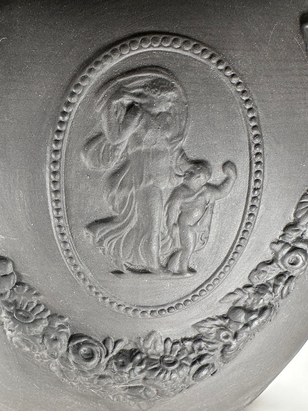 Thumbnail: 19th Century English Wedgwood Black Basalt Urn Table Lamp