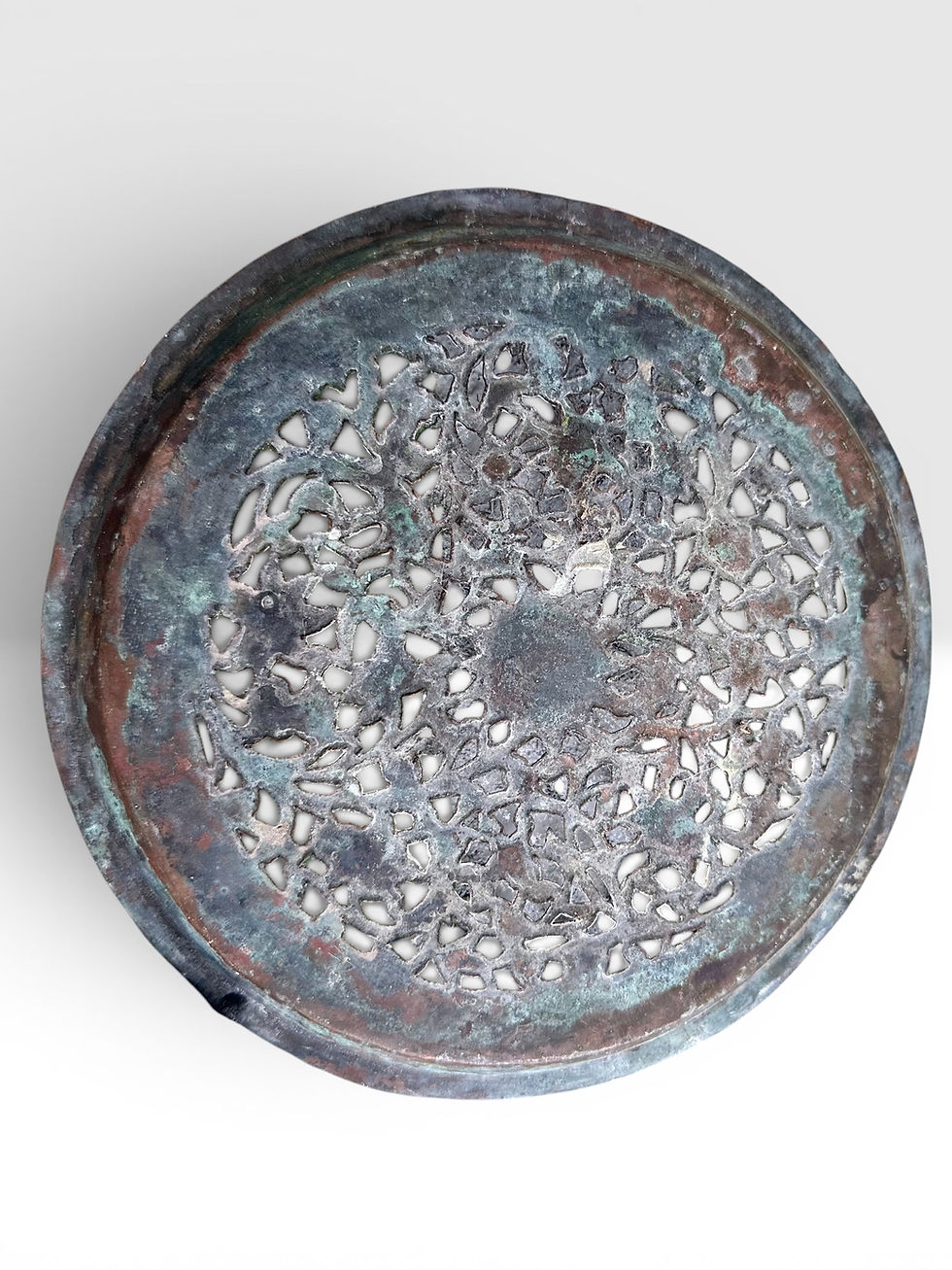 Thumbnail: 19th Century Dated Persian Qajar Tinned Copper Ewer Ablution Basin Set, 1878.