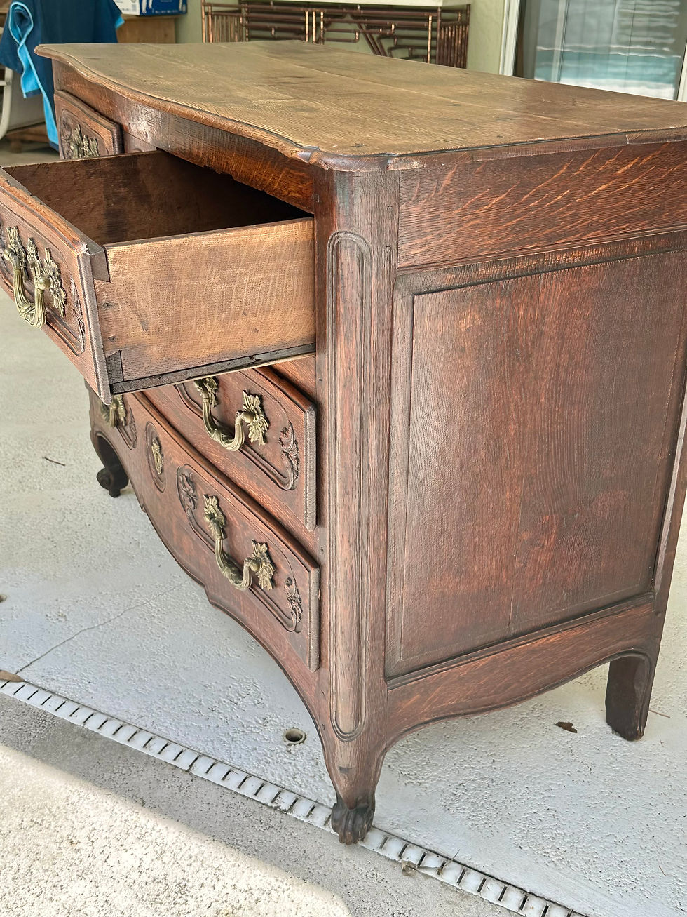 Thumbnail: 18th Century French Louis XV Walnut and Oak Chest of Drawers