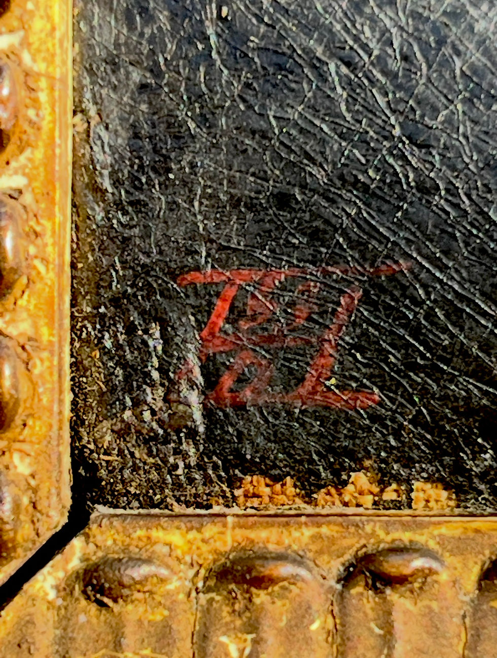 Thumbnail: 17th Century Flemish Tronie Portrait Oil on Canvas. Monogrammed